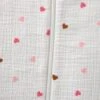 Summer Special Baby Sleep Bag In Cotton Gauze, With Opening In The Middle, Small Hearts