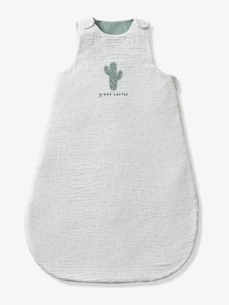 Summer Special Baby Sleep Bag In Organic Cotton* Gauze, Cactus – Image 3