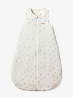 Summer Special Baby Sleeping Bag In Cotton Gauze With Central Opening, Palm Trees 7 Summer Special Baby Sleeping Bag In Cotton Gauze With Central Opening, Palm Trees -Boutique Lilipinso summer special baby sleeping bag in cotton gauze with central opening palm trees 2