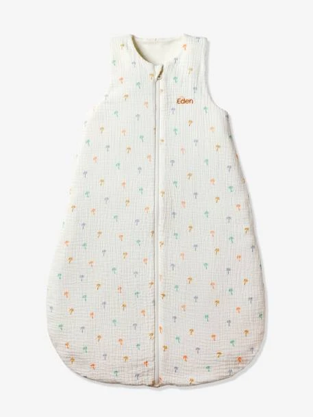Summer Special Baby Sleeping Bag In Cotton Gauze With Central Opening, Palm Trees 3 Summer Special Baby Sleeping Bag In Cotton Gauze With Central Opening, Palm Trees – Image 3