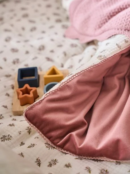 Throw In Cotton Gauze/Velour, Barn – Image 8