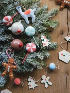 Wooden Garland, Gingerbread Man